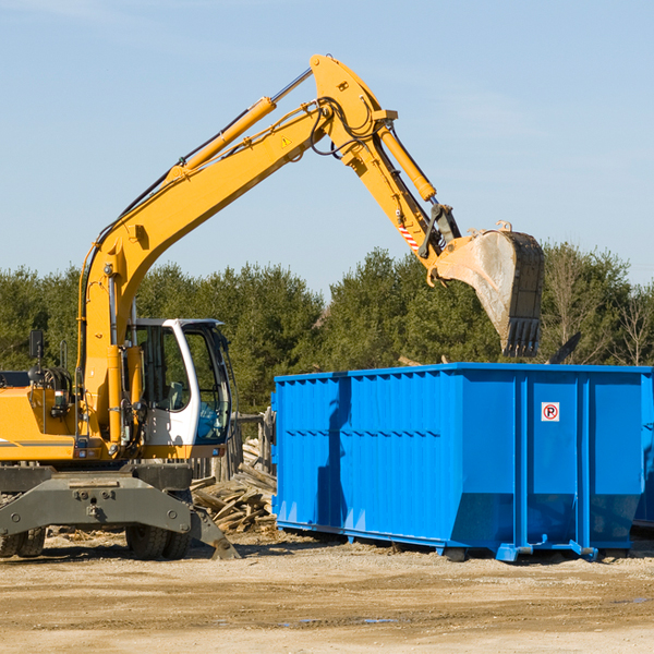 what are the rental fees for a residential dumpster in Coe IL